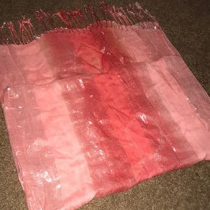 Pink sparkly light scarf
